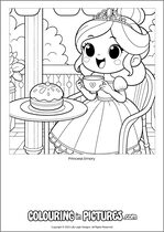 Free printable princess themed colouring page of a princess. Colour in Princess Emory.