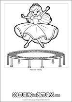 Free printable princess colouring page. Colour in Princess Felicity.