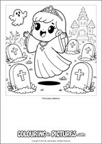 Free printable princess themed colouring page of a princess. Colour in Princess Helena.