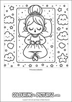 Free printable princess colouring page. Colour in Princess Izabella.