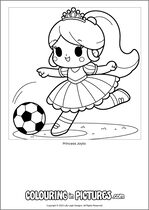 Free printable princess themed colouring page of a princess. Colour in Princess Jayla.