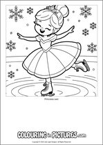 Free printable princess themed colouring page of a princess. Colour in Princess Lexi.